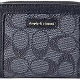 ji accessories JI Simple & Elegant Women’s Pattern Designer Zipper Wallet – Premium Leather Small Purse with Multiple Card Slots, Coin Pocket & Stylish Compact Design for Everyday Use (Black)-picture-16