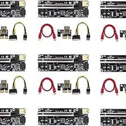 SamMus 2021 Latest V009S Plus / 009S Plus PCI-E Riser Express Cable 16x to 1x with Indicator Led Graphics Extension ETH Mining Riser Adapter Card for GPU with 60 cm USB 3.0 Cable - (Pack of 9)-image-43