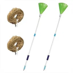 Vimal Roma Combo Set of 2 Units of (2 in 1) Multi-Purpose Broomstick with Extendable Handle & Interchangeable Broom-Heads for Jaala (Spider/Cob Web) / Ceiling Fan/Wall/Roof Cleaning (Combo Pack of 2)-picture-29