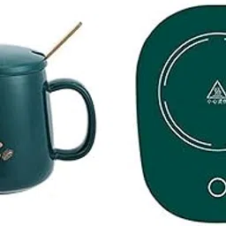 Electric Coffee Mug and Warmer Pad Set Auto Shut Off and Heating Function Gift Set Temperature Control Smart Coffee Mug (Green) Pack of 1-image-27