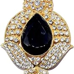 Beadwaala Ready to wear Western Stylish Collection Meenakari Black stone Pendant for Women and Girls. Size is 89mm Pack of 1 piece-picture-46