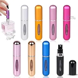 RDOMI Perfume Atomiser Bottles 5ml | Mini Refillable Spray Portable Liquid Bottle with Visual Window Empty Travel Bottle | for Purse Handbag Pocket Luggage (Multicolor) image 1