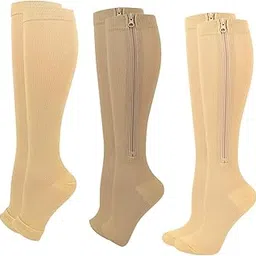 dress cici Open Toe Compression Socks, Toeless Compression Socks with Zipper for Women, Full Toe Zippered Compression Socks (3 Pairs)-picture-55