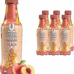 URBAN MONK Peach Mojito Pack of 6 (250ml Each) | Ready to Drink | No Artificial Sweetener & Flavours | Real Lemon Juice | Vitamin C | Carbonated & Non-alcoholic Drink for Any Occasion-picture-19
