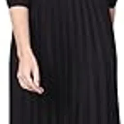 sassafras Black Peterpan Belted Pleated Midi Dress-picture-21