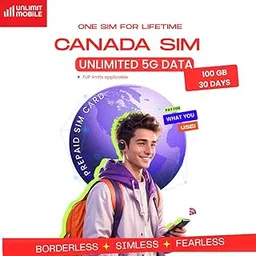 Canada ZetSIM Unlimited Slay Plan � 100 GB/Month Data | Unlimited Voice & Text | 1000 Intl Minutes | Prepaid Travel SIM for Canada | No Roaming Charges-picture-19