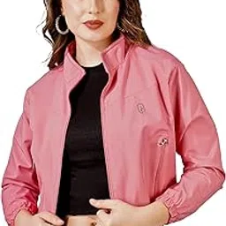 blueficus Women's Crop Jacket | Regular Fit Stylish Winter Jacket for Women & Girls | Trendy Winter Wear-picture-11