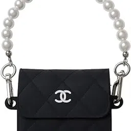 DEZET Cute Soft Silicone Pouh Case for Airpods Pro GEN-2 (2022) � 3D Cartoon Animal Character Cover with Keychain Ring, Shockproof & Dustproof Protective Case for Kids & Girls (Bag CASE BLK) image 1