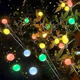 Lexton Firefly Outdoor Solar Lights | 10 LED with Flash Mode, Starburst Swaying Solar Garden Light, Outdoor Decoration, Waterproof, Firefly Path Lights for Pots, Pathway (Multicolor, Pack of 1)-picture-23