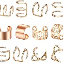 myaddiction Stainless Steel Ear Cuff Helix Ear Clip On Wrap Earrings Uni Rose Gold Jewelry & Watches | Fashion Jewelry | Earrings-picture-51