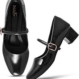 FROH FEET Women's Chunky Low Block Heels Mary Jane Closed Toe Work Pumps Comfortable Round Toe Shoes-picture-18