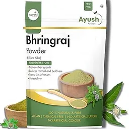 Ayush Roveda Bhringraj Powder for Hair Growth, 100% Pure Natural Ayurvedic Herb, 100g-picture-54