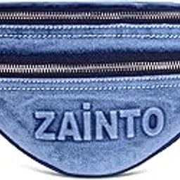 Denim Waist Bag for Men & Women | Stylish Fanny Bag with Adjustable Strap | Premium Denim Material, Dual Zipper Crossbody Mini Bag-image-65