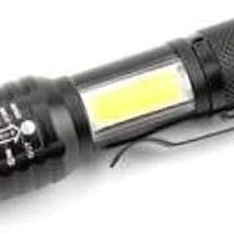 Care 4 USB Rechargeable led Pocket Flashlight with clipwith Zoom Option Torch (Black : Rechargeable)-image-42