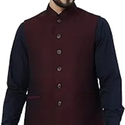 modi jacket Men's Maroon Terry Wool Checked (Bandhgala Jacket)-HHYE-picture-51
