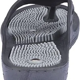 ACi Acupressure and Magnetic Slippers for Blood Circulation Foot Massager Slippers For Men and Women (9, Black)-picture-23