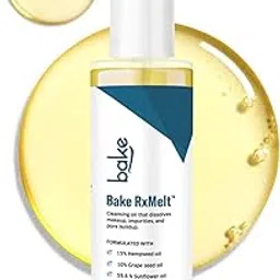 BAKE RxMelt™ Cleansing Oil for Removing Waterproof Makeup & SPF | With 15% Hempseed, 10% Grape Seed Oil, 0.5% Bakuchiol | Removes Impurities & Pore Buildup | Fragrance-Free | For Men & Women – 100ml-picture-52