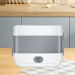 THE STYLE SUTRA Heated Lunchbox Self Cooking Electric Warmer Lunch Box for Truck Picnic Home Double Tier-picture-33