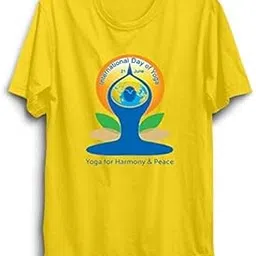 print bharat Unisex Yoga White Half Sleeve Polyster Tshirts Size-picture-19