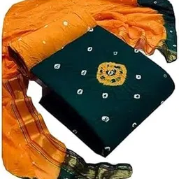 janki fabric Women's Cotton Slub Printed Unstitched Salwar Suit Dress Material-picture-26