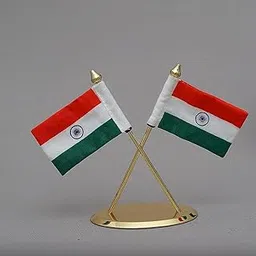 Auto Dean Khadi Flag for Car Dashboard & Office Desk, Showpiece Figurine for Home, Office (Simple Flag)-picture-34