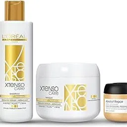 L'OREAL PROFESSIONNEL PARIS Xtenso Care Sulfate-Free* Shampoo 250Ml And Hair Masque 200Ml Combo For All Hair Types (Pack Of 2 Count) With Absolut Repair Travel-Size Mask 75Ml-picture-36