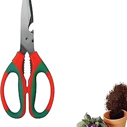 Growtop Gardening and Household Scissors - 1 PC (Stainless-steel) | Ergonomic Handle and Long-lasting Blades | Multipurpose Kitchen Household |Sharp Garden Scissors|Garden Scissors|Kitchen Scissor-image-3