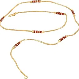 shreyadzines Women's Gold Plated Ethnic Traditional Design Long Necklace/Chain | Gold-picture-46