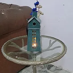 Shaurya Designs Metal Lighthouse Tealight Holder, Green, Decorative Garden Lantern-picture-10