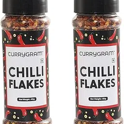 Currygram Red Chilli Flakes | Pack of 2 (40g x2) | Aromatic Spicy Dried Pizza/Pasta Seasoning | Italian Herbs and Spices | Chilli Flakes Sprinkler, Chili Flakes-picture-25