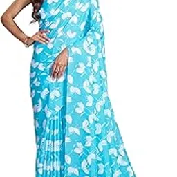 Polyester Floral Print Saree-image-74