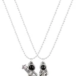 fashion frill Trendy Silver Plated Neck Chain Hug Pendant Heart Necklace For Men Women Girls Boys Valentine Gift For His Her Couple Pendants-picture-37