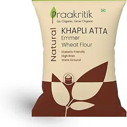 Praakritik Natural Khapli Wheat Atta 5 Kg, Emmer Wheat Flour, High Fiber, Low Gluten & Diabetes-Friendly, Ancient Grain, Easy Digestion-picture-29