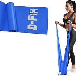D-fix® Yoga Band | Resistance Exercise Band for Training Latex-Free Anti-Allergic & Tear-Resistant TheraBand for Exercise, Stretching, Workout & Physiotherapy (Blue) image 1