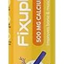 FIXUPHEALTH 500 mg Calcium and Vitamin D3 Tablets, for Bones and Muscle Care Unique Calcium -Vit D Bone Complex for Better Absorption Effervescent Tablets Orange Flavor - (20 Tablets)-picture-10