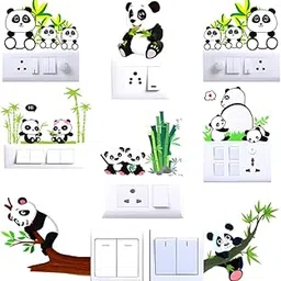 Best Stuff- Wall Décor 3D Multi Color (Decorative Panda Switch Board Sticker) Decoration Sticker for Home Temple Living Room Bedroom Kitchen Office Hall Hotel House Shop School & More -Code AC 403-picture-11