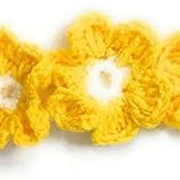 CRAnsh Creations;Crafted with Love Handmade Crochet Flower head band for newborn baby girls (0-2 years) pack of 1 (Yellow white, S)-picture-23