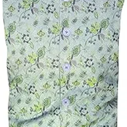 Nehru jacket for men Printed Embroidery Festive Waistcoat, Ethnic wear Flowral design (IN, Numeric, 42, Regular, Green)-image-21