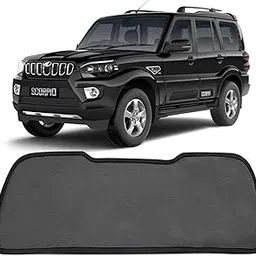 Autofact Dicky Curtain Custom Fit Rear Windshield Sunshade | UV & Heat Protection | Foldable Mesh | Privacy & Cooling Car Accessory (for Scorpio 2014-2021)-image-92