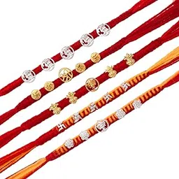 Assorted Set of 5 Handmade Dora Rakhi for Bhaiya and Bhabhi with Roli Chawal-image-54
