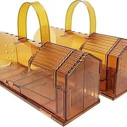 ATORSE 2X Reusable Rat Trap Live Catcher No Kill for Garden Warehouse Home Brown-image-49