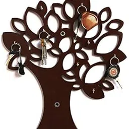 HS ART® Tree Key Wall Holder || Wooden Key Holder || Decorative Key Hanger || Wood Key Holder (Brown)-picture-61