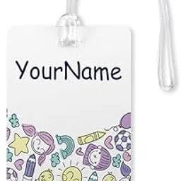 New Theme Personalized Luggage Tags, Bag Tag Travel Id Labels Tag for Baggage Suitcases Bags with Silicon| Multicolor-image-18