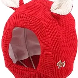 infispace Baby's Super Warm Winter Woolen Skull Beanie Cap with Fur Inside | Monke Cap with Dog Ears (Age: 2 Years to 8 Years)-picture-53