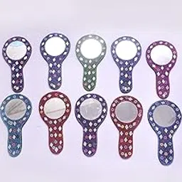 The SLR Decorative Markup Mirror for Women | Wood Multicolor Decorative Hand Mirror for Women's & Girl's | Makeup Mirror for Ladies (10)-image-25