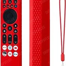 SHOPOFLUX Silicone TV Remote Cover Compatible with TCL Tv Remote Protective Case with Lanyard (Red)-picture-27
