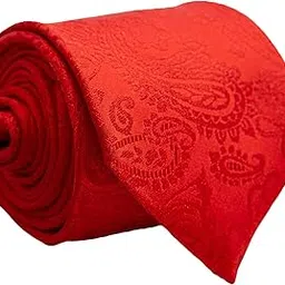to the nines Men's Red Polyester Silk Tie-picture-54
