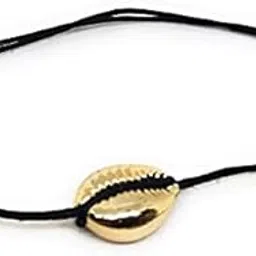 thanu'scrafts girls shell anklet threaded black Anklet Ankle Bracelet for women Barefoot Sandal Beach Foot Jewelry image 1