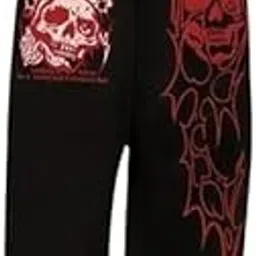 Trendy Black Printed Cotton Joggers for Women | Baggy Fit Straight Track Brown XL-picture-29