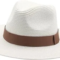 the tie hub Wide Brim Panama Straw Hat for Men image 1